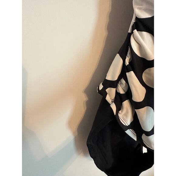 Ralph Lauren Plus Size 16 Black Polka Dot Halter One Piece Swimsuit Vacation - Picture 6 of 12